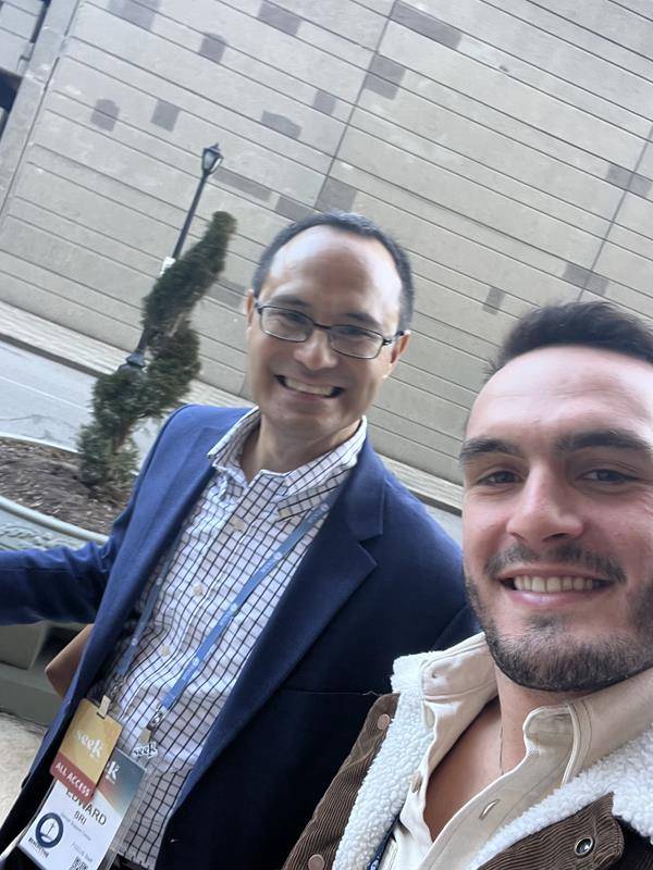 John Carayiannis with one of the conference speakers, Dr. Edward Sri.