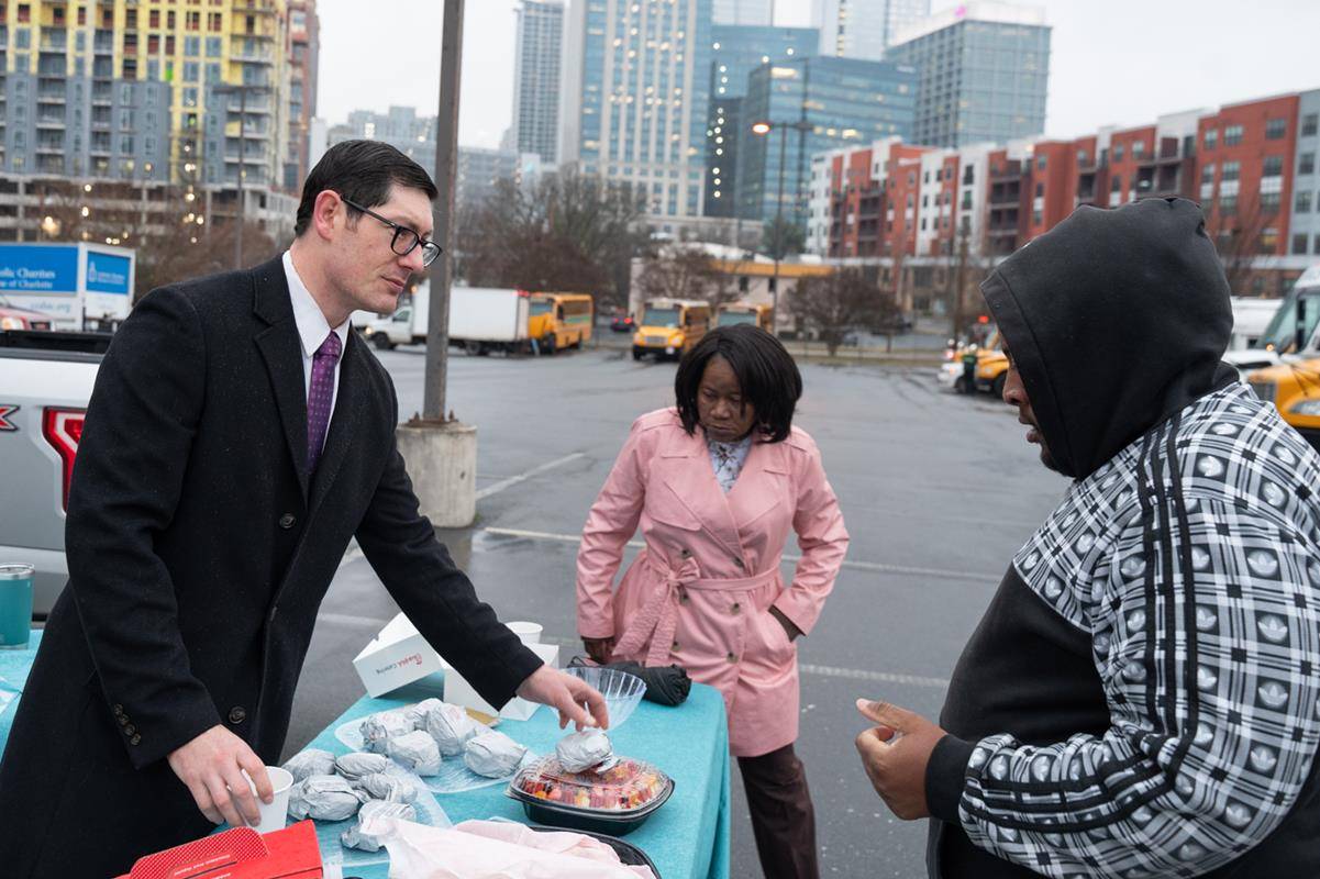 Catholic schools office shows appreciation for its school bus drivers during Catholic Schools Week with breakfast.