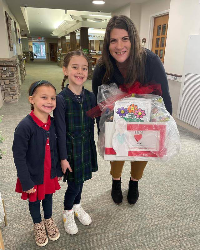 On Tuesday, Immaculate Heart of Mary students put together and delivered baskets to HPPD, HPFD, High Point Library, USPS, Pennybyrn Retirement Community, Atrium Hospital, and IHM priests and staff members.