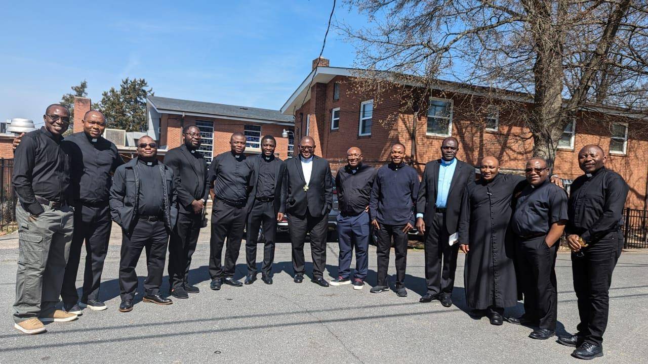 Bishop of Buea with priests (Copy)