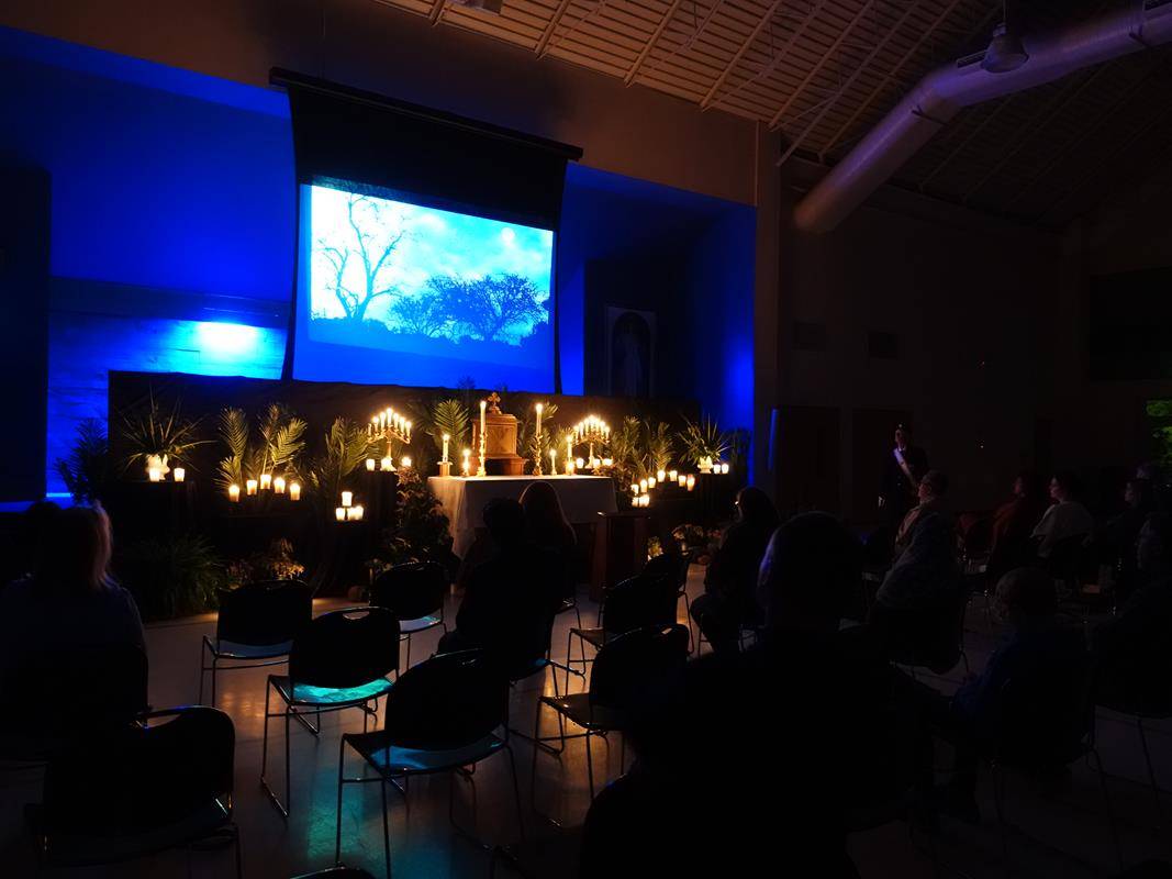 The Altar of Repose at St. Mark Church in Huntersville.