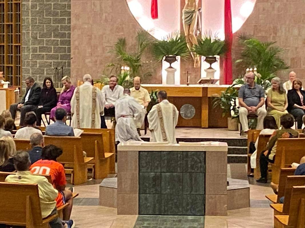 Feet washed at St. Matthew Church in Charlotte.