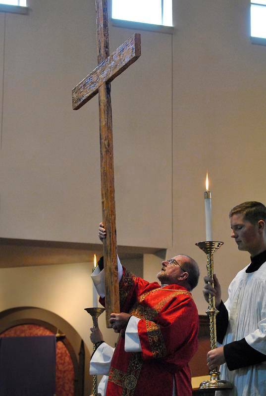 Cross veneration at St. Michael in Gastonia.