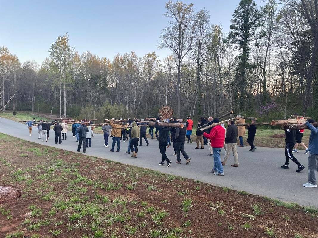Fathers and sons “took up the cross” at St. Joseph College Seminary on Good Friday. 