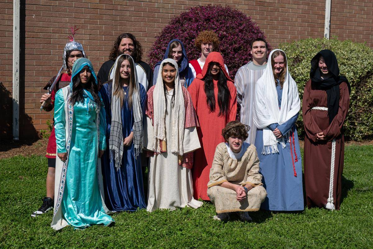 Living Stations of the Cross at Queen of the Apostles Church in Belmont.