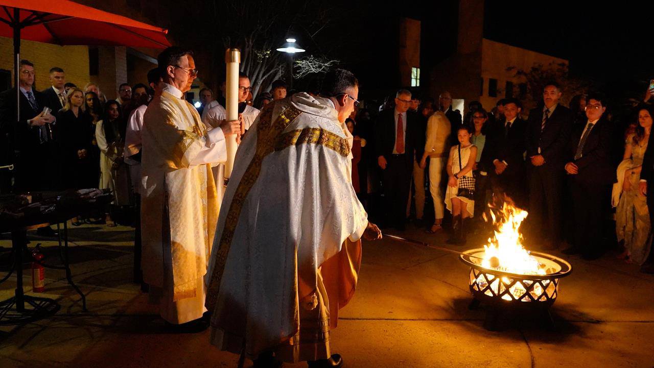 Easter Vigil at St. Gabriel Church in Charlotte.
