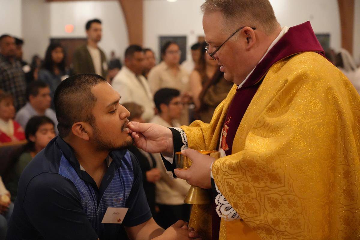 Easter Vigil at Our Lady of Lourdes in Monroe.