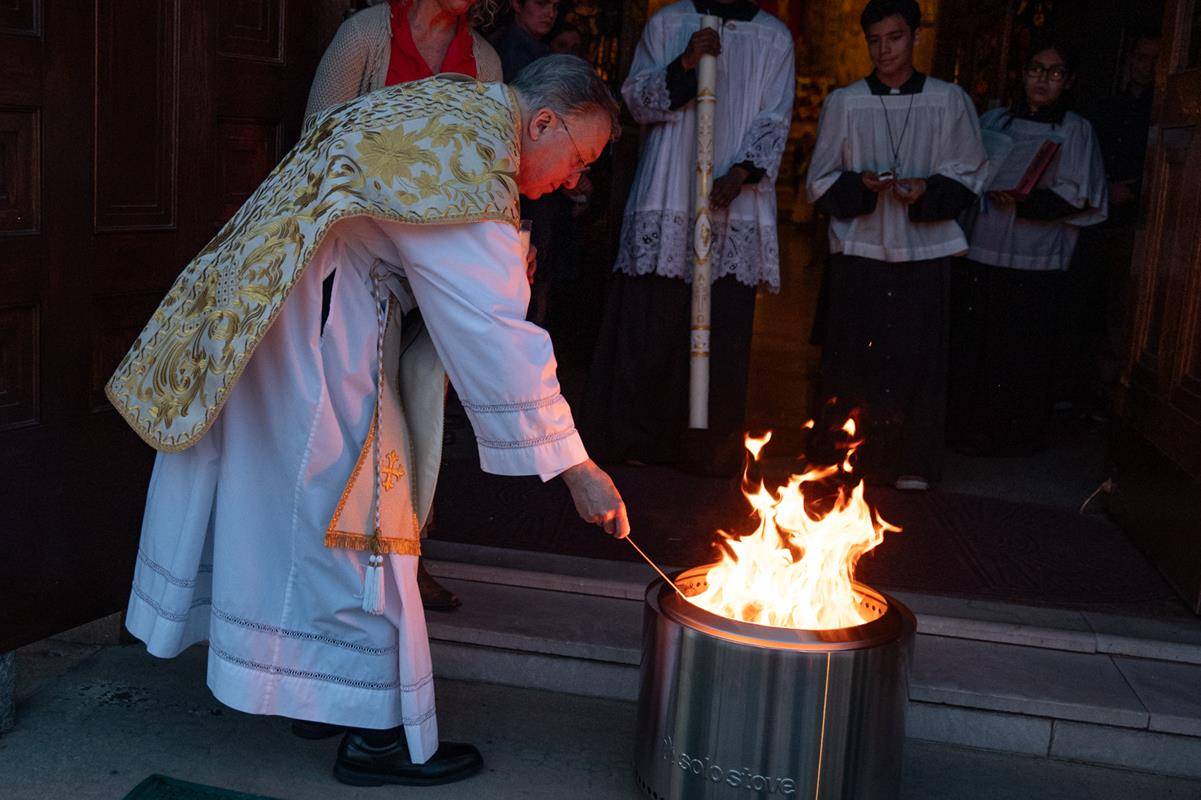 Easter Vigil at the Basilica of St. Lawrence in Asheville.