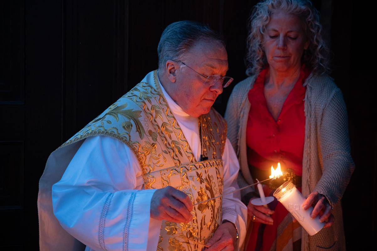 Easter Vigil at the Basilica of St. Lawrence in Asheville.