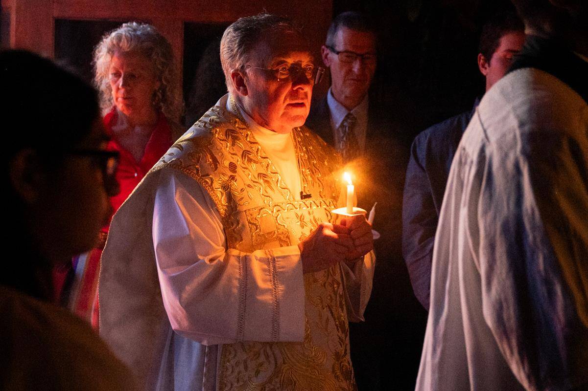 Easter Vigil at the Basilica of St. Lawrence in Asheville.