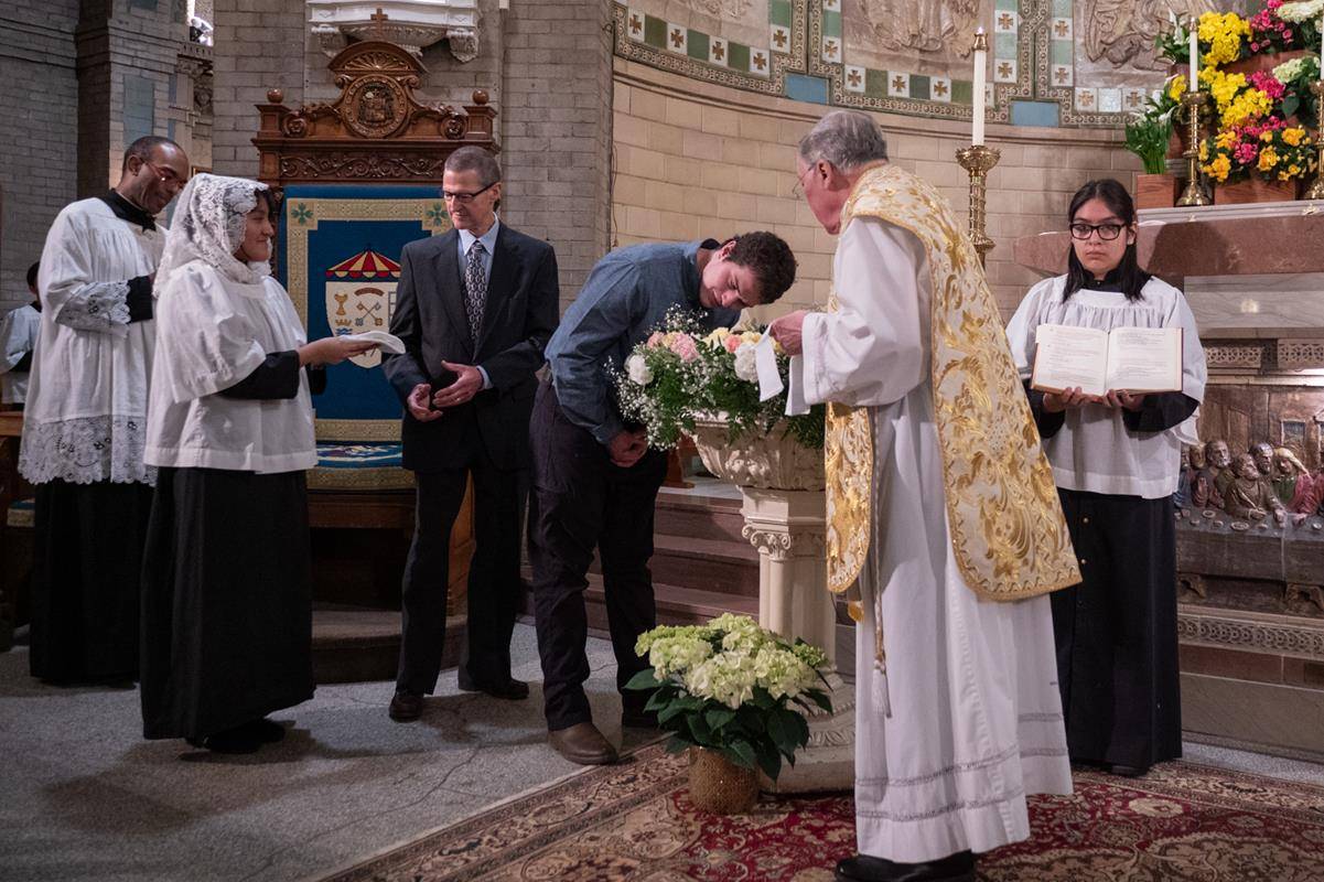 Easter Vigil at the Basilica of St. Lawrence in Asheville.