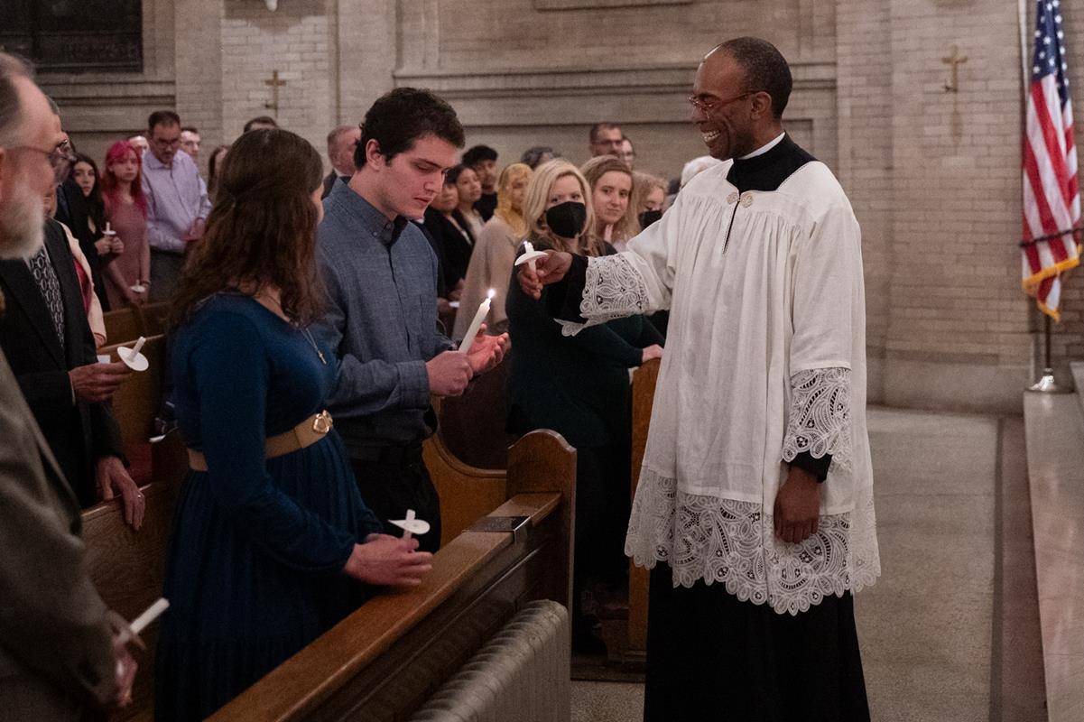 Easter Vigil at the Basilica of St. Lawrence in Asheville.