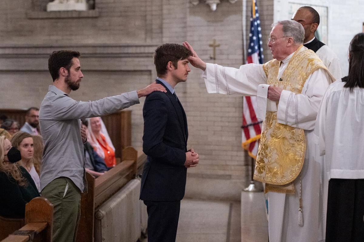 Easter Vigil at the Basilica of St. Lawrence in Asheville.