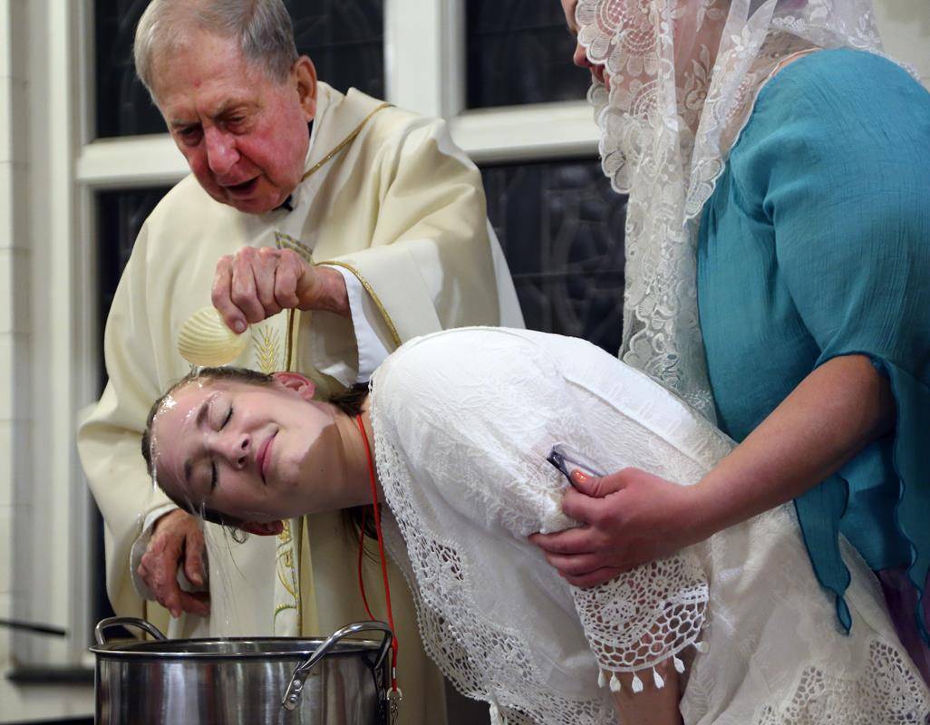 Easter Vigil at Our Lady of the Angels Church.