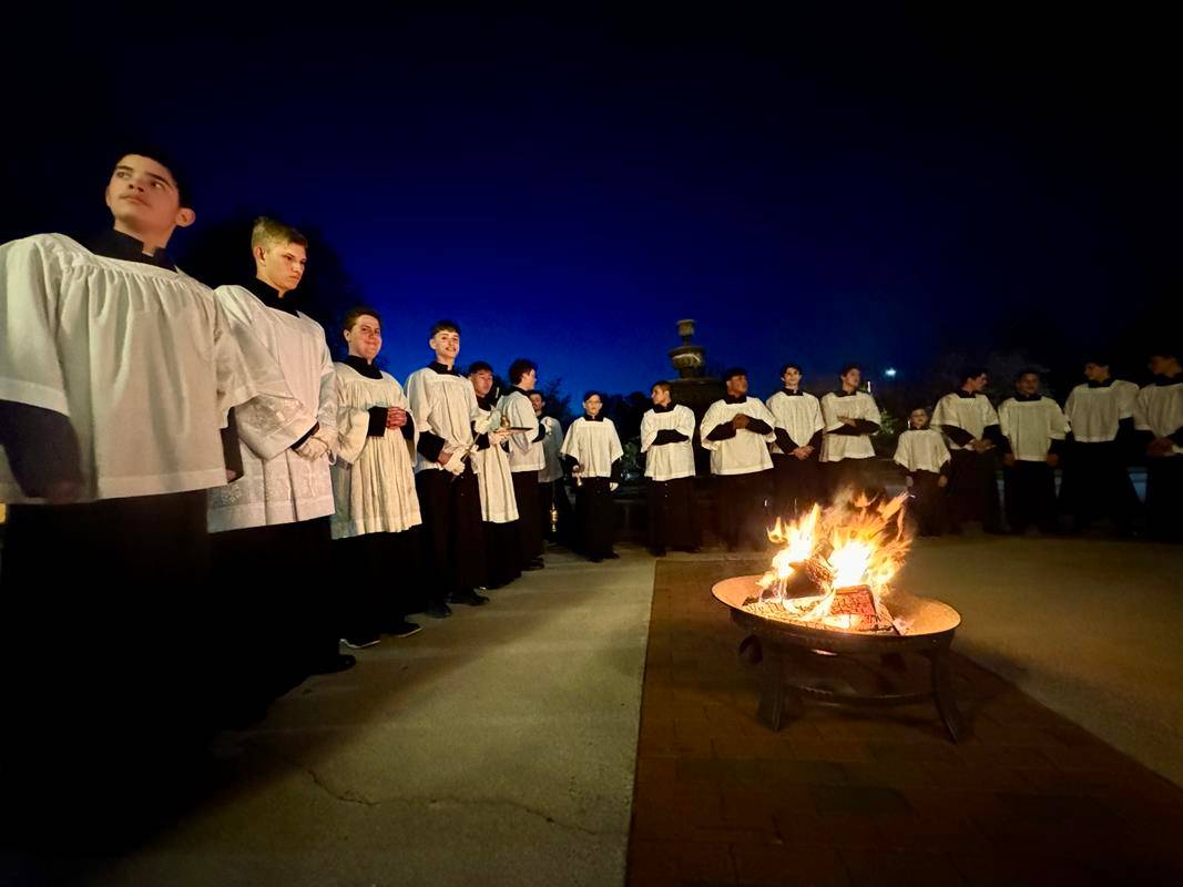 Easter Vigil at St. Mark Church in Huntersville.