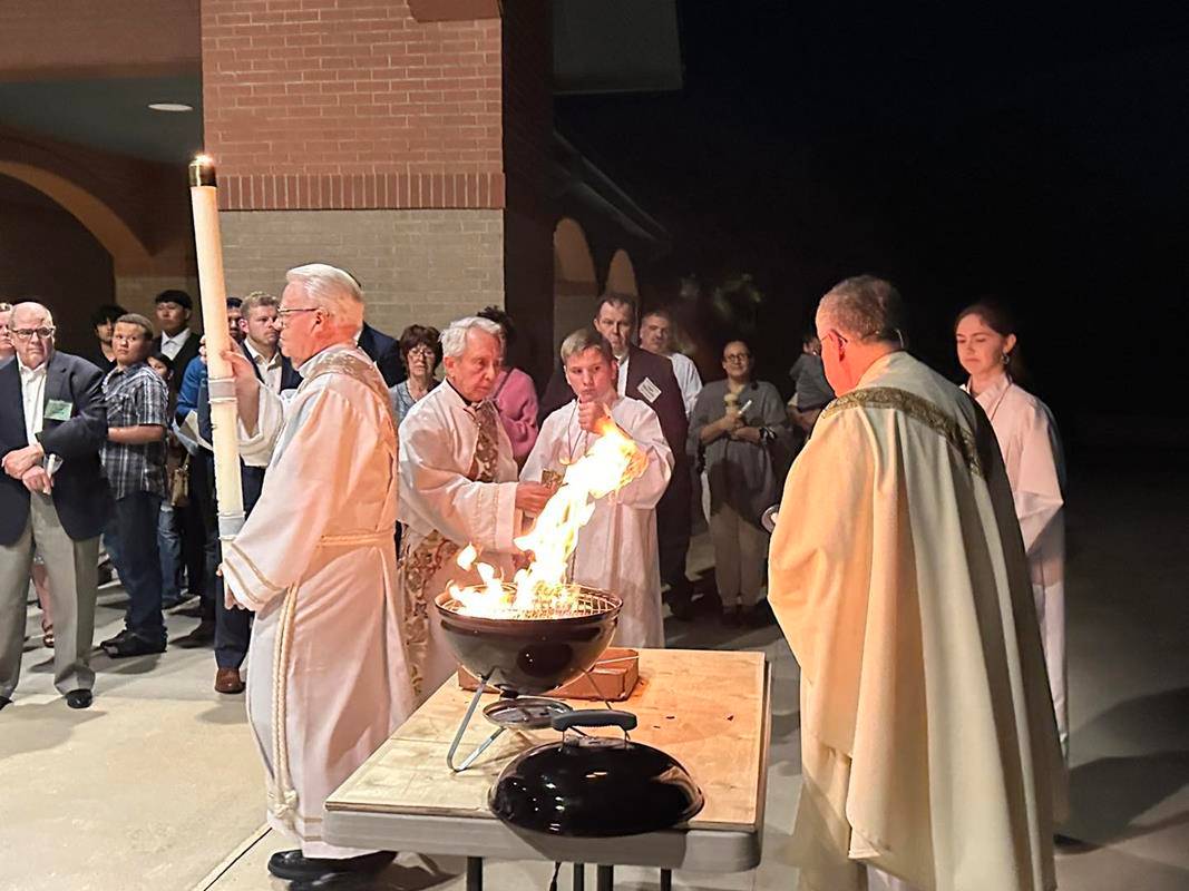 Easter Vigil at St. Luke Church in Mint Hill.