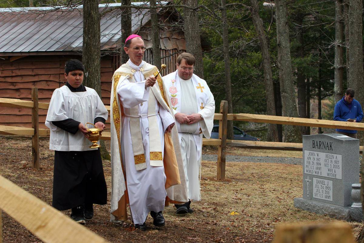 Cemetery blessing at St Francis of Rome Mission in Sparta in 2015