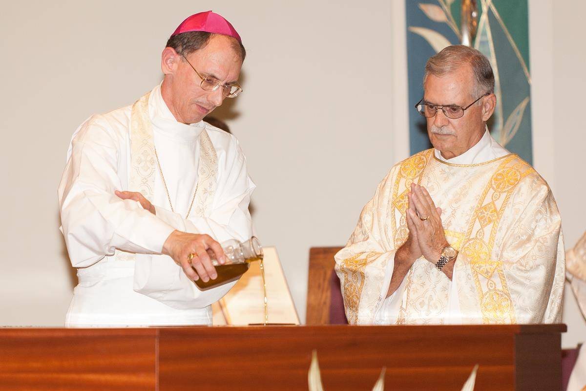 Dedication of a new altar at St Aloysius Church in Hickory in 2012