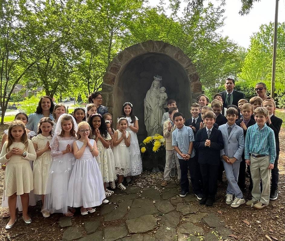 The entire St. Patrick Catholic School family - students, teachers, staff, and parents - came together for a special, weekly school Mass. 