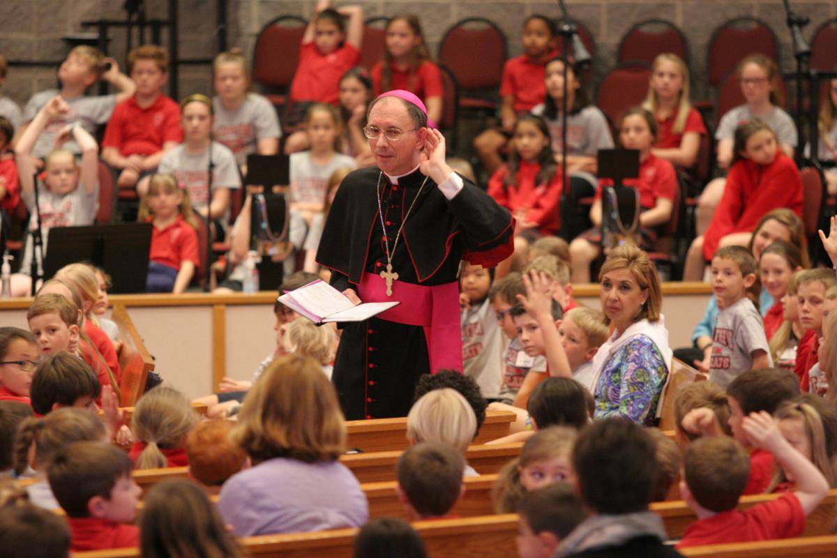 Visiting St Matthew School students in Charlotte during Catholic Schools Week