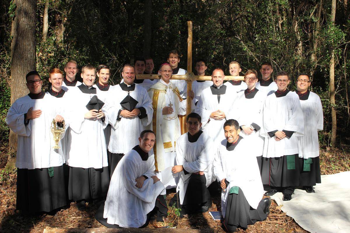 Blessing the ground where the St. Joseph College Semianry was built