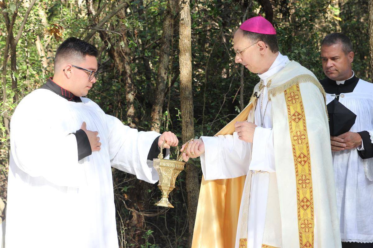 Blessing the ground where the St. Joseph College Seminary was built