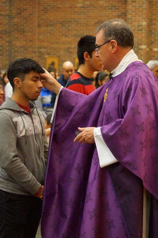 Ash Wednesday Mass at St. John Neumann in Charlotte. 