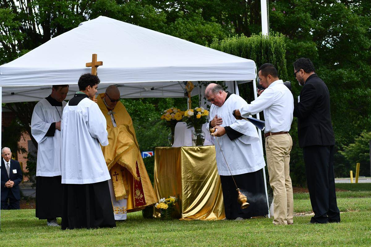 St. Francis of Assisi in Mocksville hold a Corpus Christi procession.