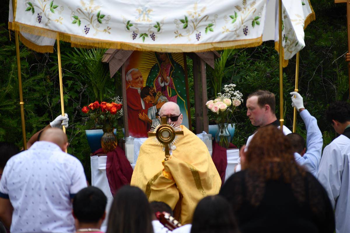 St. Francis of Assisi in Mocksville hold a Corpus Christi procession.