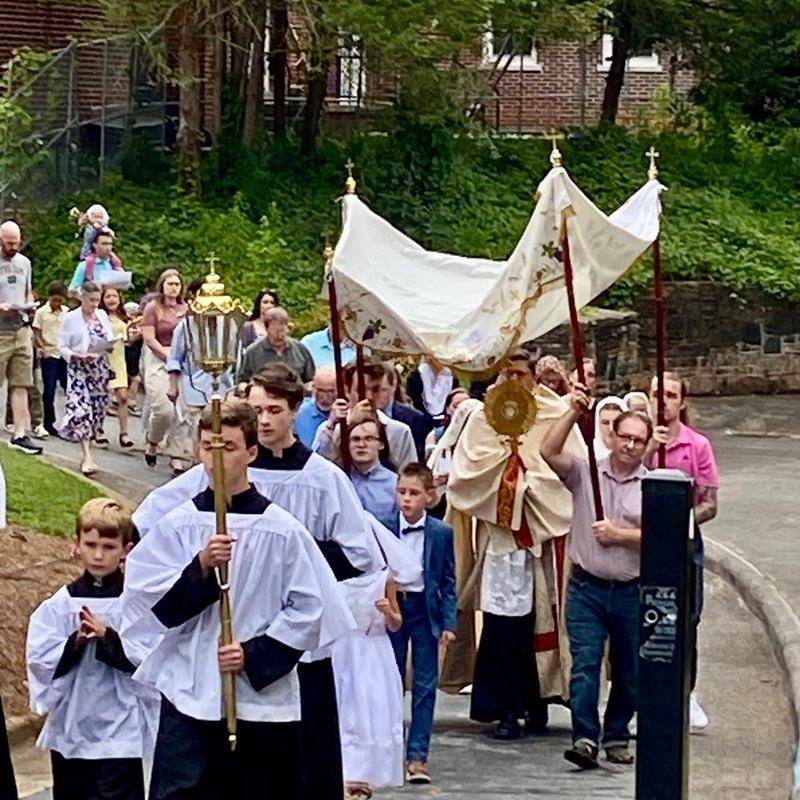 St. Leo the Great Church led a procession on the Feast of Corpus Christi