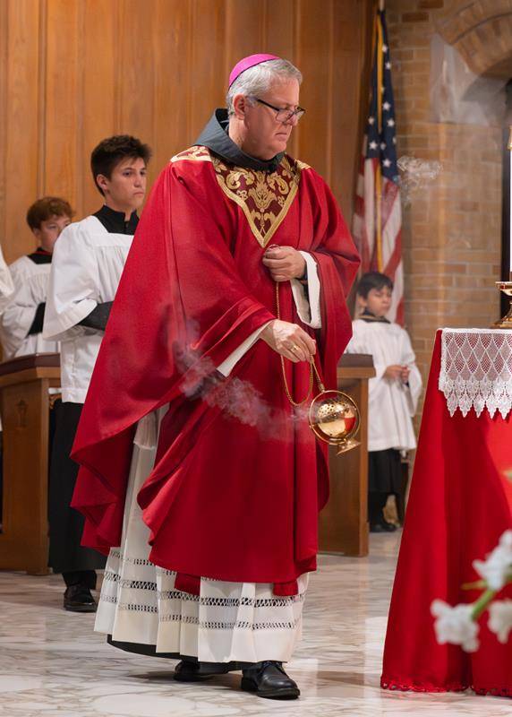 All eyes were on Bishop Martin as he began Mass.