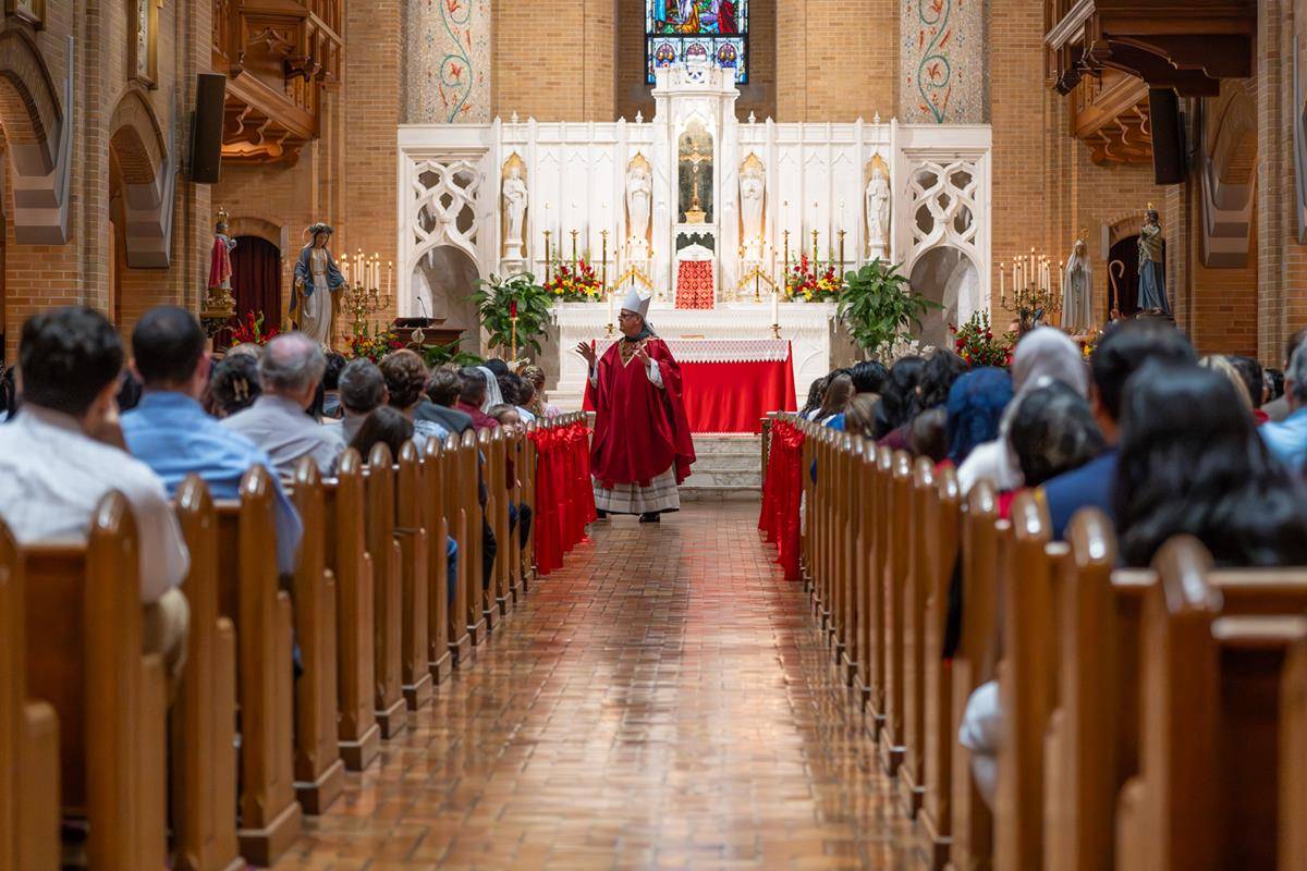 The bishop spoke about using the gift of faith to make Jesus known to others.