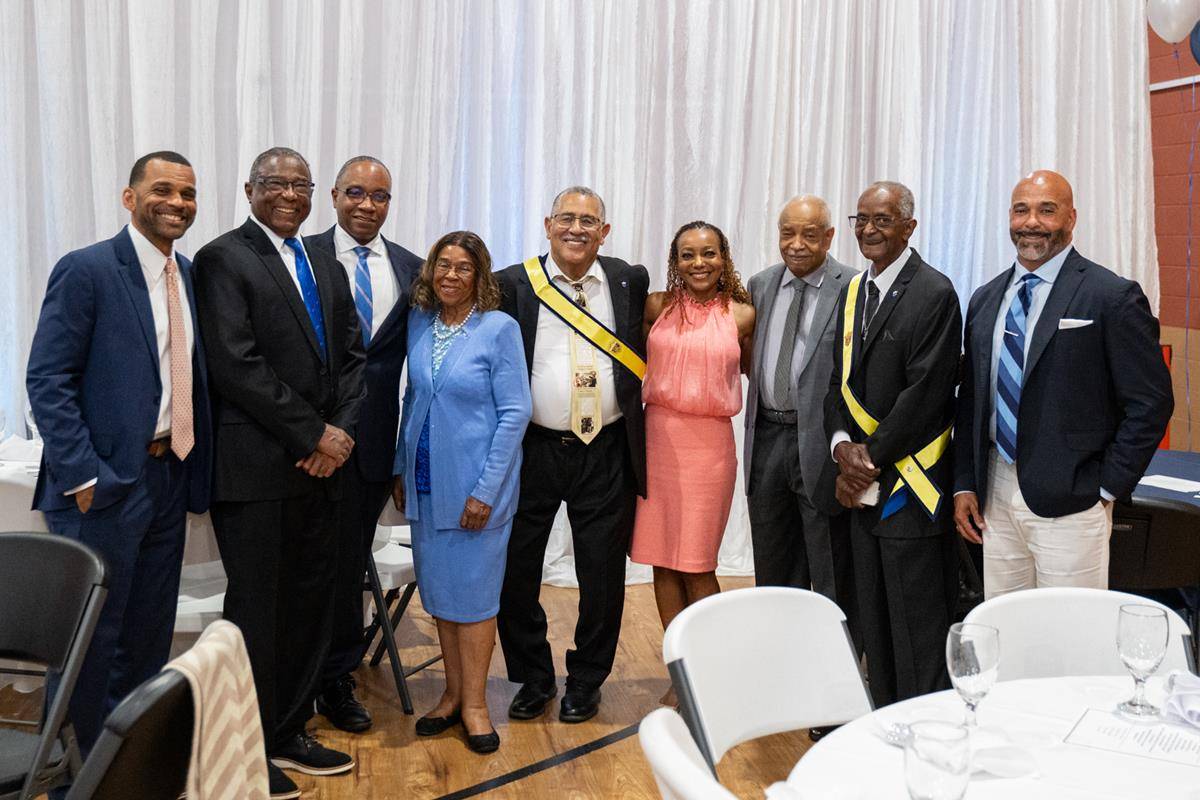 Award winners posed together before the event got underway.