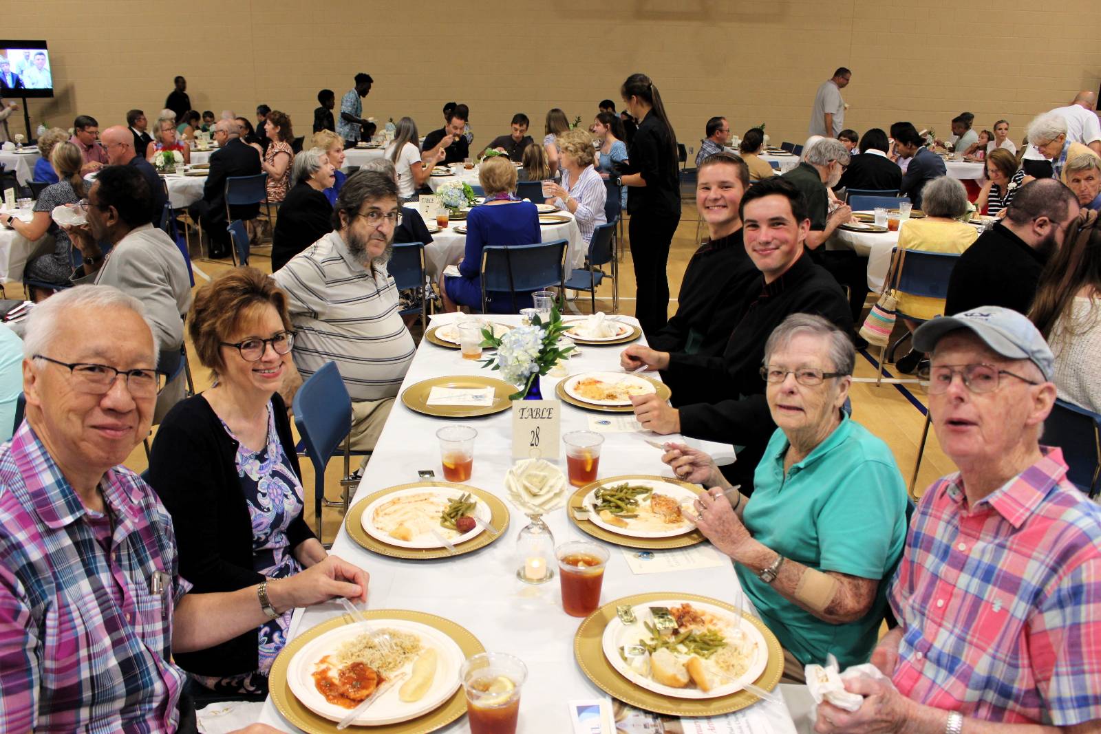 Young men from St. Joseph College Seminary joined parishioners for Mass and the celebratory luncheon.