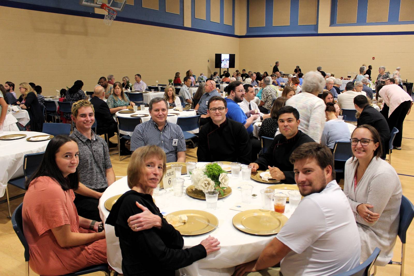 Young men from St. Joseph College Seminary joined parishioners for Mass and the celebratory luncheon.