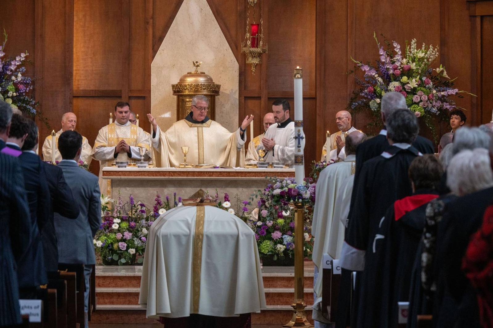 Bishop Martin celebrates the Liturgy of the Eucharist.