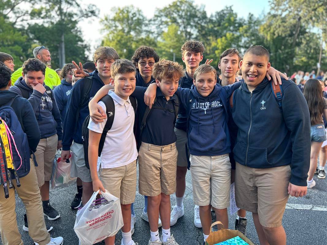 Students are excited for a new school year at Our Lady of Grace School in Greensboro.