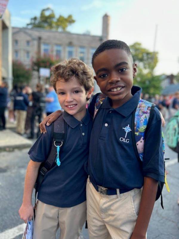 Students are excited for a new school year at Our Lady of Grace School in Greensboro.