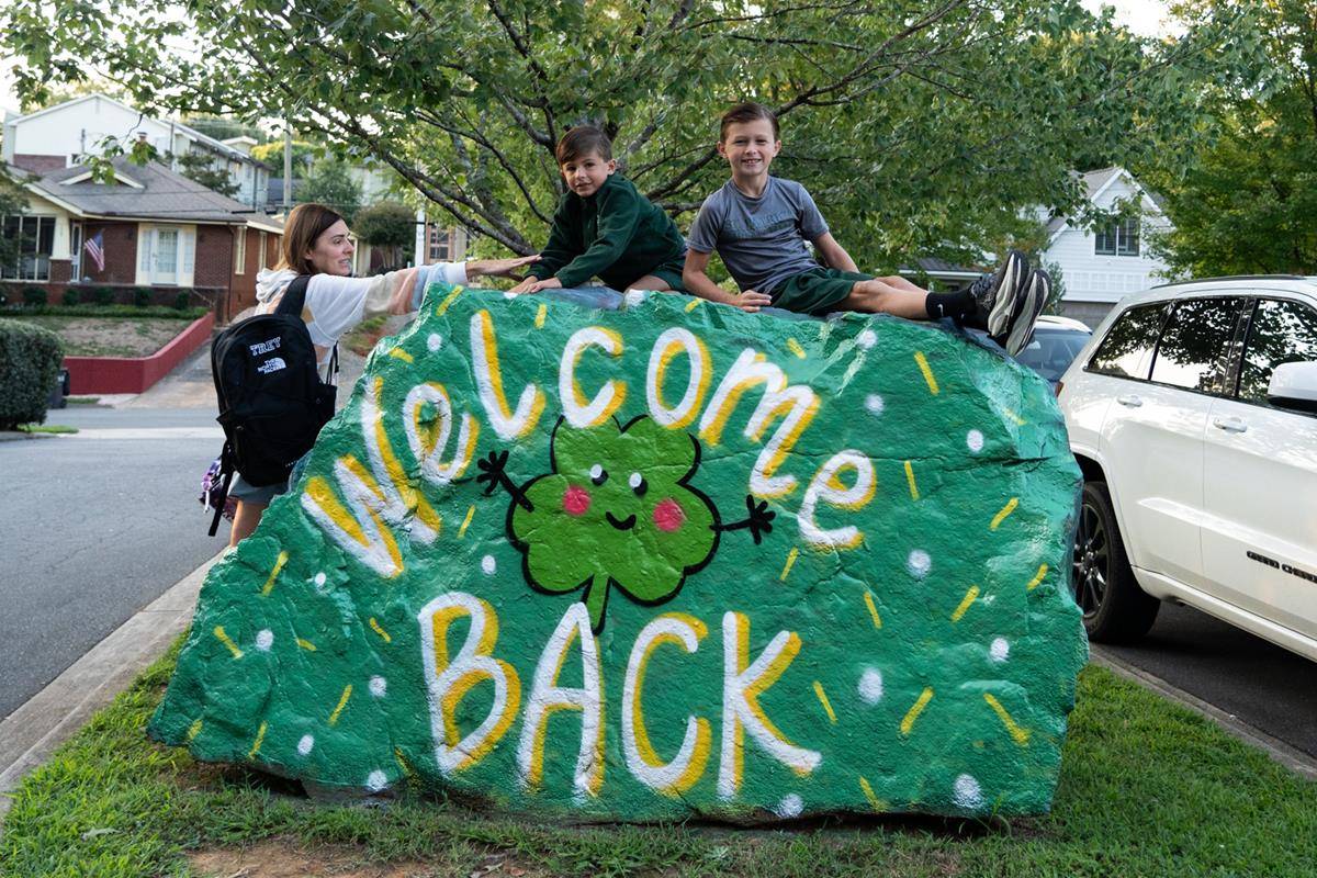 Students are ready for the year to start at St. Patrick School in Charlotte.