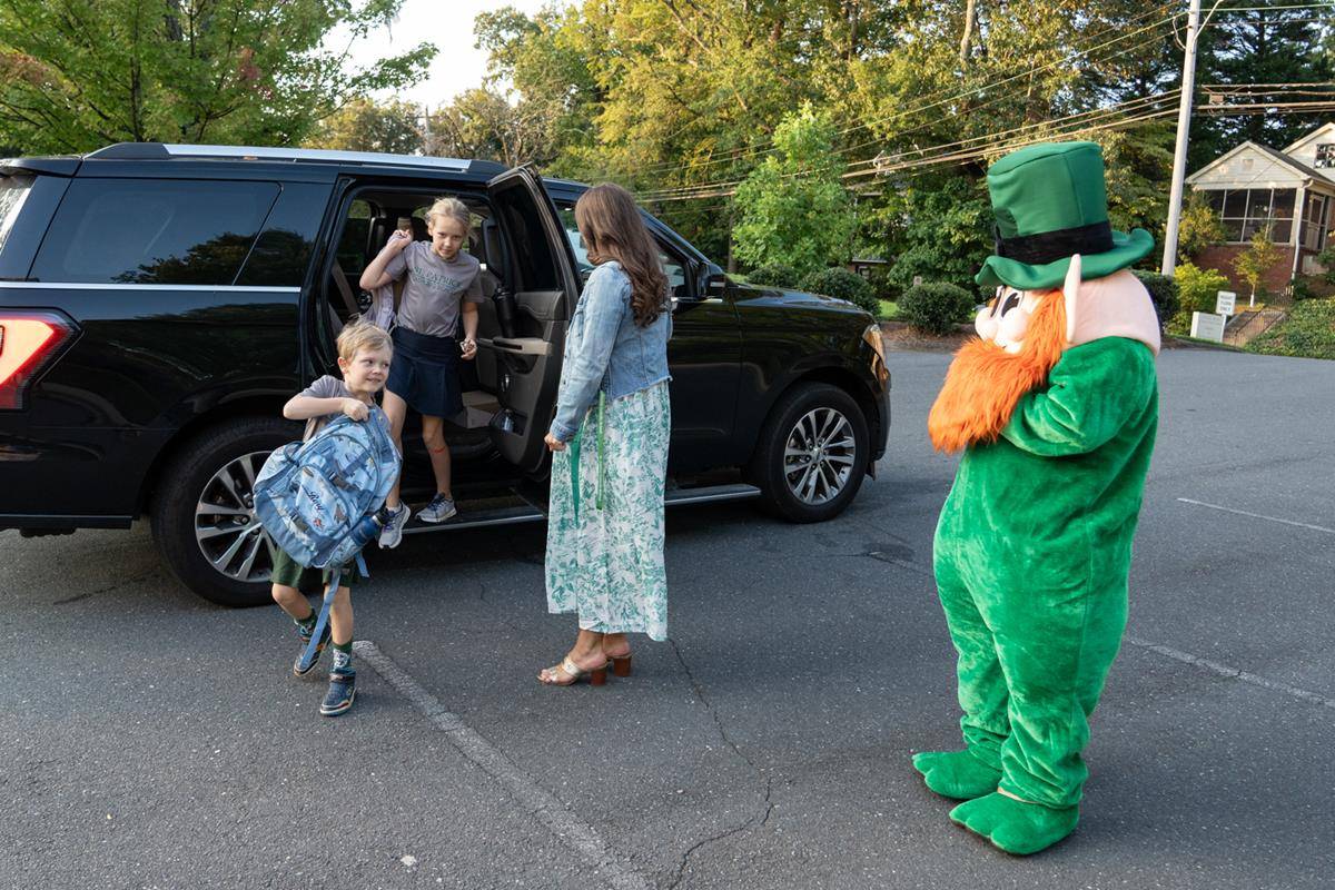 Students are ready for the year to start at St. Patrick School in Charlotte.