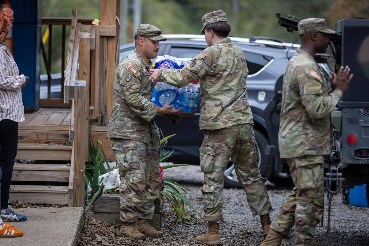 Supplies arrive to those in need.