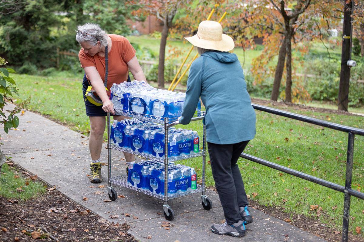 Supplies arrive to those in need.