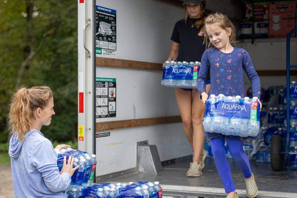 Supplies arrive to those in need.