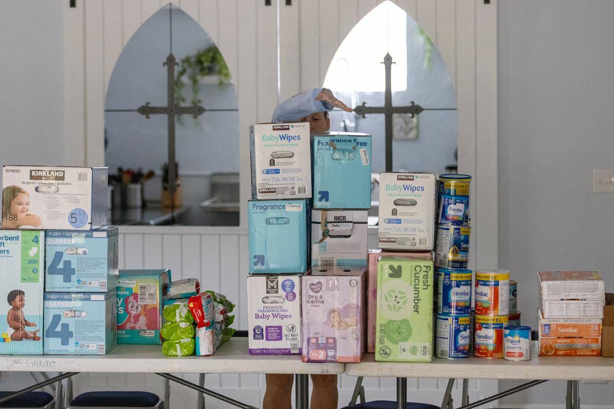 Supplies arrive to those in need.