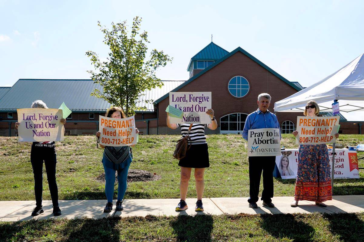 Life Chain in front of St. Luke Church in Mint Hill.