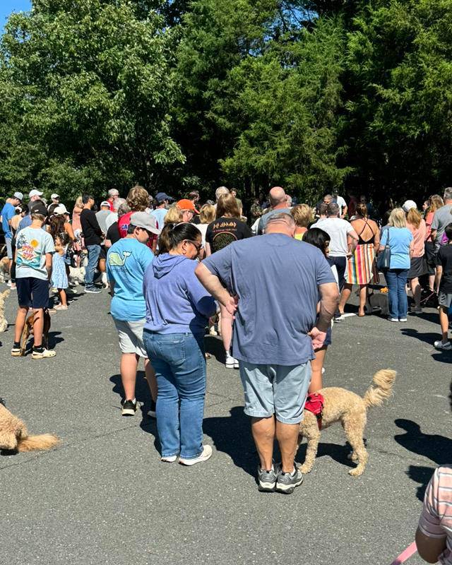 Pets blessed at St. Matthew Church in Charlotte.