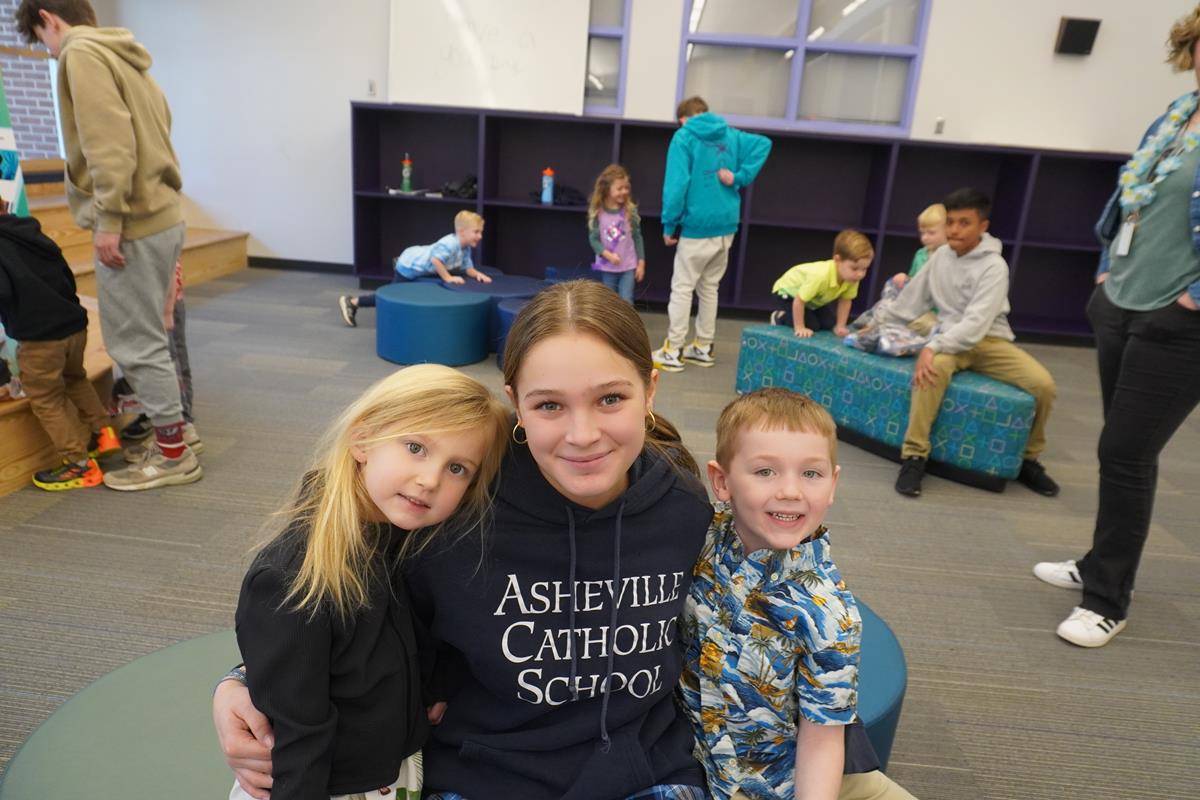 Students at Asheville Catholic School celebrate Catholic Schools Week with themed dress days: jersey, dress like a teacher and Hawaain-themed outfits started the week. 