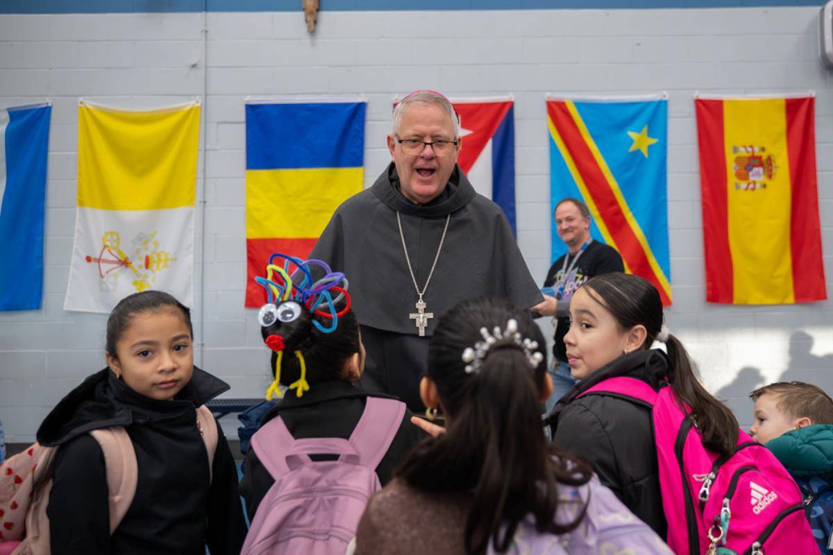 Bishop Michael Martin visited Our Lady of the Assumption School during Catholic Schools Week.