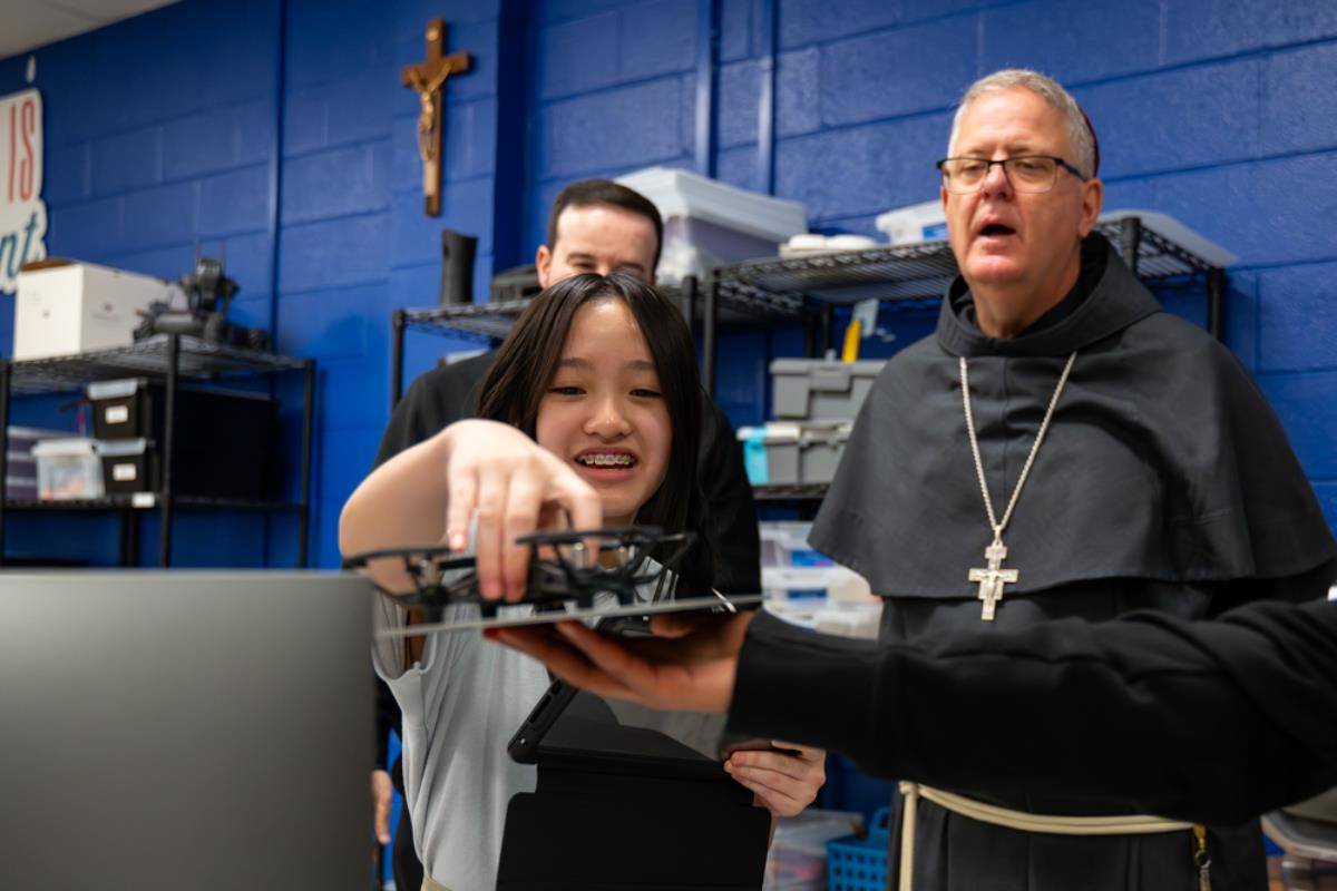 Bishop Michael Martin visited Our Lady of the Assumption School during Catholic Schools Week.