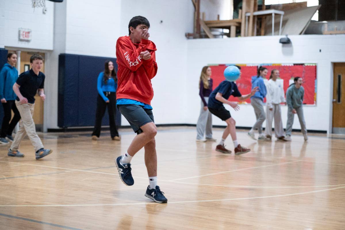 The final day of Catholic Schools Week at Holy Trinity Middle School started with some friendly competition in the gymnasium. Holy Trinity students and staff took to the court for several friendly games of dodgeball.